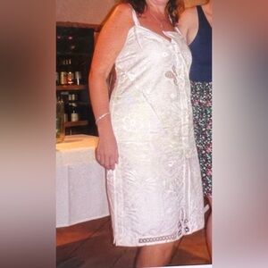 John Galliano off white Dress . Sz Large